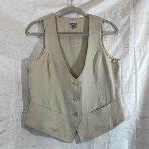 J Jill vest taupe color size Small stretch material
